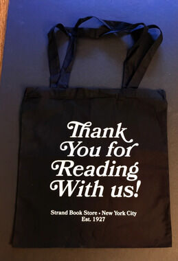 Strand Bookstore NYC Canvas Tote Bag - 18 Miles of Books - Deep Black